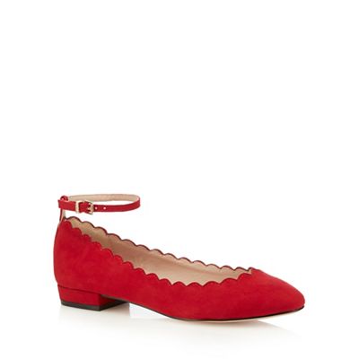 Red 'Alicia' flat shoes